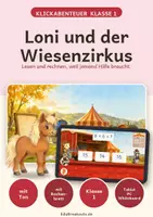 Vorschau - Spiele - Rechnen und Wörter bauen Klasse 1 interaktiv vorgelesen | Loni und der Wiesenzirkus - Deckblatt