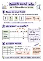 Vorschau - Merkblätter - Spickzettel - Mittelwert, Median & Spannweite – Mathematik – Klasse 6–8 - Seite 2