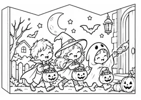 Vorschau - Mal- und Bastelvorlagen - Einfache Halloween Windlichter / Ausmalen und Basteln / Klasse 1 / Klasse 2 - Seite 3