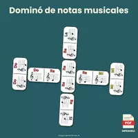 Vista previa - Juegos / Gamificación - Dominó de notas musicales ideal para tus clases de música - Portada
