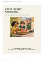 Vorschau - Arbeitsblätter - Unser kleiner Apfelmarkt – Zählen bis 6, Mengen vergleichen & Rollenspiel | Kita 3–6 Jahre - Deckblatt