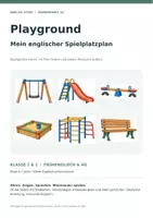 Vorschau - Arbeitsblätter - Playground – Mein englischer Spielplatzplan | Bildkarten & Hörspiele | Klasse 1–2 - Deckblatt