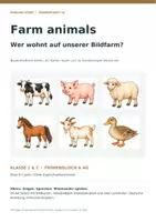 Vorschau - Arbeitsblätter - Farm animals – Unsere englische Bildfarm | Tierkarten & Versteckspiel | Klasse 1–2 - Deckblatt