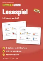 Vorschau - Spiele - Ich habe – wer hat? Lesespiel Winter | Klasse 1–2 | 2 Spiele mit Wörtern und Rätseln - Deckblatt