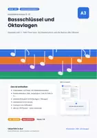 Vorschau - Stundenentwürfe - Bassschlüssel & Oktavlagen: Doppelstunde - Deckblatt