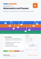Vorschau - Stundenentwürfe - Notenwerte und Pausen: Doppelstunde Musik - Deckblatt