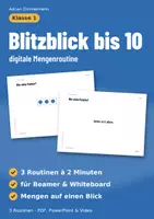 Vorschau - Präsentationen/Tafelbilder - Blitzblick bis 10 | Mengen auf einen Blick erkennen | Digitale Mathe-Routine Klasse 1 - Deckblatt