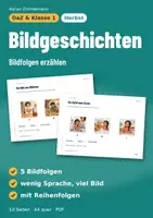 Vorschau - Unterrichtsreihen - Herbst Bildergeschichte DaZ Klasse 1 | Bildfolgen erzählen | Sprechen und Erzählen - Deckblatt