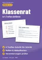 Vorschau - Stundenentwürfe - Klassenrat einführen Klasse 1–2 | 4 Treffen Schritt für Schritt | Soziales Lernen - Deckblatt