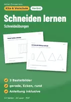 Vorschau - Stundenentwürfe - Schneiden lernen Herbst | Schneideübungen Kita & Vorschule | Feinmotorik - Deckblatt