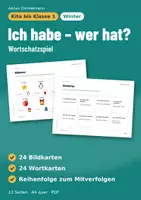 Vorschau - Spiele - Ich habe – wer hat? Winter | Kita bis Klasse 1 | DaZ Wortschatz Spiel - Deckblatt