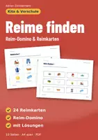 Vorschau - Spiele - Reime Kita & Vorschule | Reim-Domino und Reimkarten | Phonologische Bewusstheit - Deckblatt