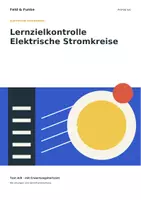 Vorschau - Arbeitsblätter - Lernzielkontrolle Elektrische Stromkreise | Physik Klasse 5/6 | Test A/B mit Lösungen - Deckblatt