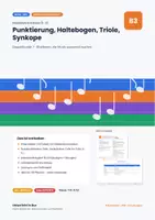 Vorschau - Stundenentwürfe - Punktierung, Triole, Synkope: Doppelstunde - Deckblatt