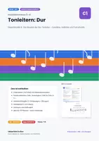 Vorschau - Stundenentwürfe - Dur-Tonleiter: Doppelstunde Musik - Deckblatt
