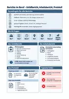 Vorschau - Arbeitsblätter - Unfallbericht, Protokoll, Arbeitsbericht - Deutsch Berufsschule, Übersicht + Aufgaben - Seite 1