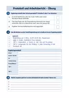 Vorschau - Arbeitsblätter - Unfallbericht, Protokoll, Arbeitsbericht - Deutsch Berufsschule, Übersicht + Aufgaben - Seite 3