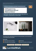 Vorschau - Unterrichtsreihen - Zahlungsverzug Reihenplanung WiSo - Deckblatt