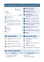 Vorschau - Arbeitsblätter - Geschäftsbrief DIN 5008, formelle E-Mail - Deutsch Berufsschule, Übersicht + Aufgaben - Seite 1