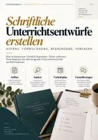 Vorschau - Unterrichtsreihen - Schriftlichen Unterrichtsentwurf erstellen – Referendariat | Aufbau, Sachanalyse, Lernziele, Verlaufsplan & Formulierungshilfen - Deckblatt