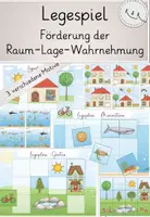 Vorschau - Fördermaterial/Inklusion - Nachlegespiel, Förderung von Konzentration und Raum-Lage-Wahrnehmung, 3 Motive - Deckblatt
