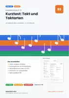 Vorschau - Test - Kurztest Takt & Taktarten mit Lösung - Deckblatt