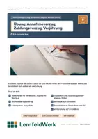 Vorschau - Stundenentwürfe - Zahlungsverzug Übung WiSo (Std 9) - Deckblatt