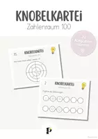 Vorschau - Aufgabenkarten - Knobelkartei | Zahlenraum 100 - Deckblatt