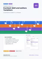 Vorschau - Test - Kurztest Moll-Tonleitern mit Lösung - Deckblatt
