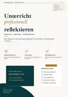 Vorschau - Unterrichtsreihen - Unterricht professionell reflektieren – Referendariat | Selbstreflexion, Nachbesprechung, Formulierungshilfen & Reflexionsbogen - Deckblatt