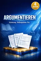 Vorschau - Arbeitsblätter - Erörterung, Stellungnahme, Argumentieren - Deutsch Berufsschule, Aufgaben + Schreibaufgabe - Deckblatt