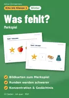 Vorschau - Spiele - Was fehlt? Winter-Merkspiel | Kita bis Klasse 1 | Konzentration und Gedächtnis - Deckblatt