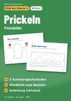 Vorschau - Arbeitsblätter - Prickeln Winter | Kita, Vorschule, Klasse 1 | Prickelbilder und Feinmotorik - Deckblatt