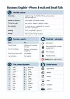 Vorschau - Arbeitsblätter - Business English, Telefonieren, E-Mail (englischsprachig) - Englisch Berufsschule - Seite 1