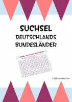 Vorschau - Arbeitsblätter - Suchsel Deutschlands Bundesländer (2-fach differenziert) - Deckblatt
