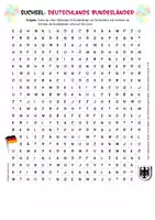 Vorschau - Arbeitsblätter - Suchsel Deutschlands Bundesländer (2-fach differenziert) - Seite 1