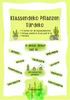 Vorschau - Poster - Klassenzimmerdeko Pflanzen Kaktus - Türdeko - Deckblatt