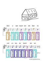 Vorschau - Arbeitsblätter - (A) Ich geh mit meiner Laterne - Singen, Glockenspiel, Blockflöte / Sankt Martin Kinderlieder - Spielend leichter Einstieg für Anfänger / Bunte Noten Rainbow A - Seite 1