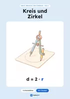 Vorschau - Arbeitsblätter - Kreis und Zirkel | Mittelpunkt, Radius und Durchmesser - Deckblatt