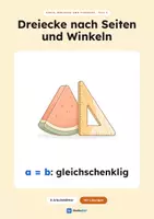 Vorschau - Arbeitsblätter - Dreiecke nach Seiten und Winkeln - Deckblatt