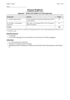 Vorschau - Klassenarbeiten - Englisch-Klausur Q1/Q2: Mary Antin, The Promised Land + EWH - Deckblatt