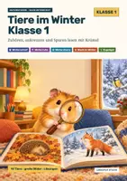 Vorschau - Arbeitsblätter - Tiere im Winter Klasse 1: Vorlesetexte, Ankreuzen, Tierspuren, mit Lösungen - Seite 1