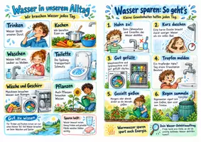 Vorschau - Merkblätter - Wasser nutzen und sparen – Spickzettel – Sachunterricht – Klasse 3–4 - Seite 3