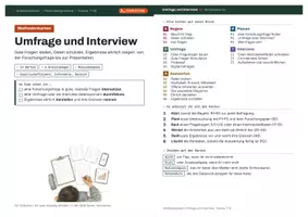 Vorschau - Arbeitsblätter - Umfrage und Interview: Methodenkarten | Klasse 7–10 - Deckblatt