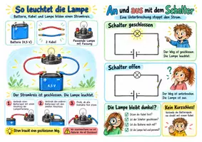 Vorschau - Merkblätter - Ein einfacher Stromkreis - Spickzettel – Sachunterricht – Klasse 3–4 - Seite 3