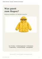 Vorschau - Arbeitsblätter - Was passt zum Regen? – Kleidung auswählen und begründen | Kita-Zuordnungsspiel mit 12 Bildkarten - Deckblatt