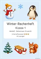 Vorschau - Arbeitsblätter - Winter Mathe Klasse 1–4 | Miniheft Bundle | 12 Rechenhefte differenziert | mit Lösungen - Seite 1