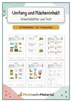 Vorschau - Arbeitsblätter - Arbeitsblätter: Umfang und Flächeninhalt - Deckblatt