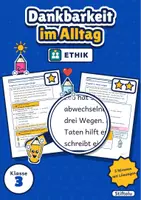 Vorschau - Arbeitsblätter - Ethik Klasse 3 | Dankbarkeit: Gutes bemerken, Dank zeigen, Freude teilen | mit Lösungen - Deckblatt