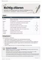 Vorschau - Stundenentwürfe - Richtig zitieren Merkblatt Übungen Arbeitsmappe - Seite 2